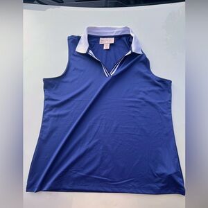 Tommy Bahama racquet and paddle sports top for women. Cute blue color XL